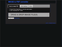 Tablet Screenshot of image2pdf.com